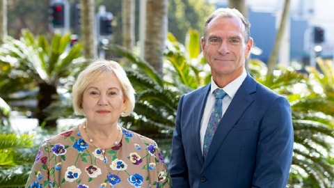 Bernadette Inglis & Darren Turner out the front of NGM Group HO